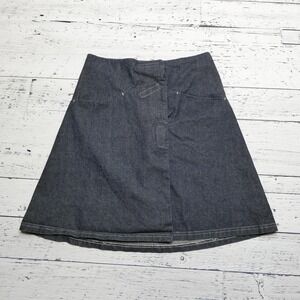 Grab‎ & Mac Skirt Womens Medium High Waist Wrap Made Great Britain Denim